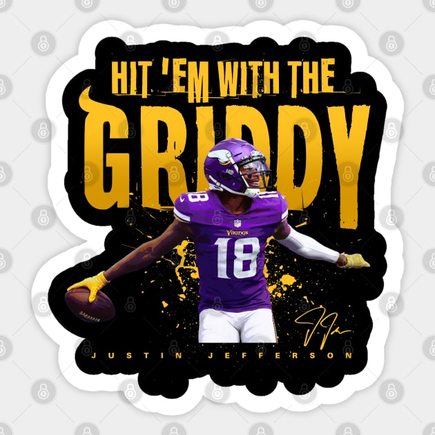 Justin Jefferson Griddy Sticker by Juantamad